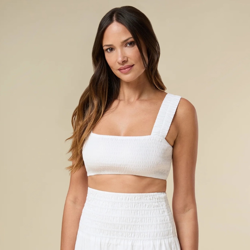 Rachel Parcell Smocked Crop Top size M NEW!